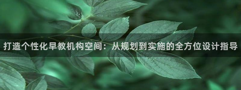 威九国际网站链接：打造个性化早教机构空间：从规划到实施的全方位设计指导