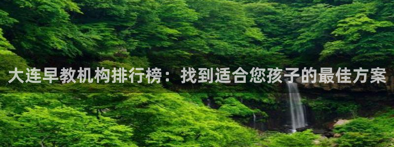 威九国际78m：大连早教机构排行榜：找到适合您孩子的最佳方案