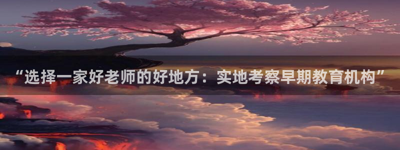 威九国际的网站入口在哪里：“选择一家好老师的好地方：实地考察早期教育机构”