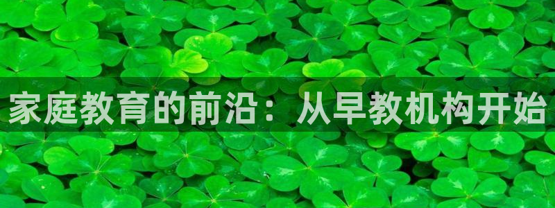 威九国际官网登录入口下载:家庭教育的前沿:从早教机构开始