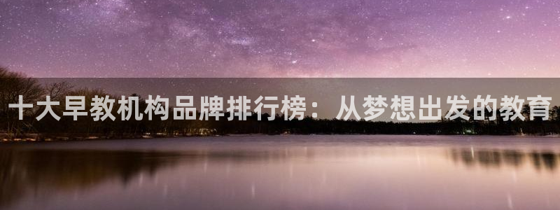 78mapp威九国际人民网:十大早教机构品牌排行榜:从梦想出发的教育