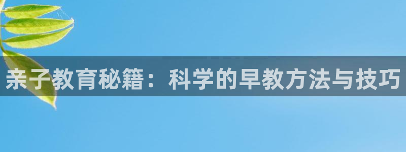 威九国际MM：亲子教育秘籍：科学的早教方法与技巧