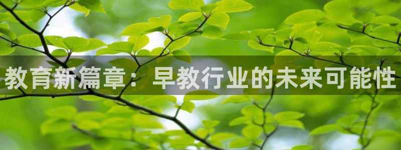 威九国际app哪个地方：教育新篇章：早教行业的未来可能性