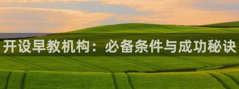 威九国际官网登录入口下载：开设早教机构：必备条件与成功秘诀